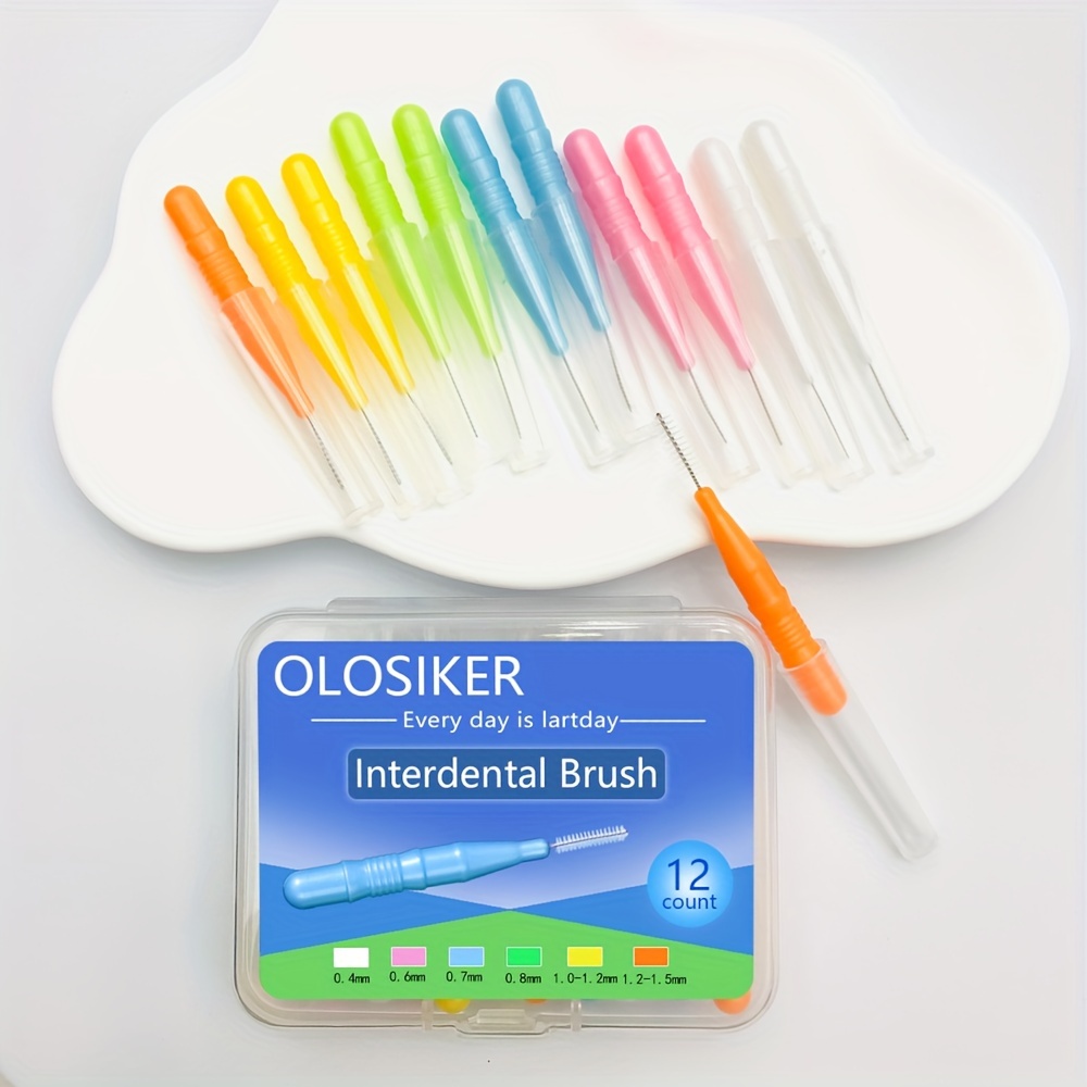 Image of 12 Cleaning Tools For Dental , Including Interdental Brushes And Picks For Maintaining Oral Hygiene