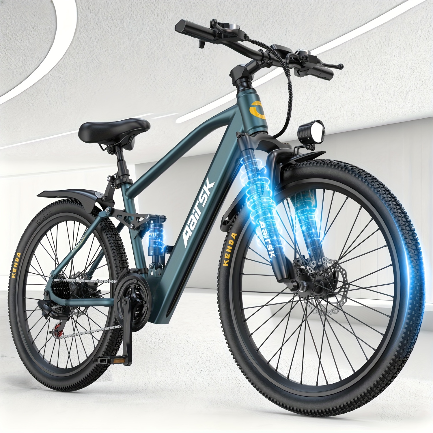 aairsk adult electric mountain bike   with a 748w brushless motor a 36  13ah battery 24 inch tyres and a      