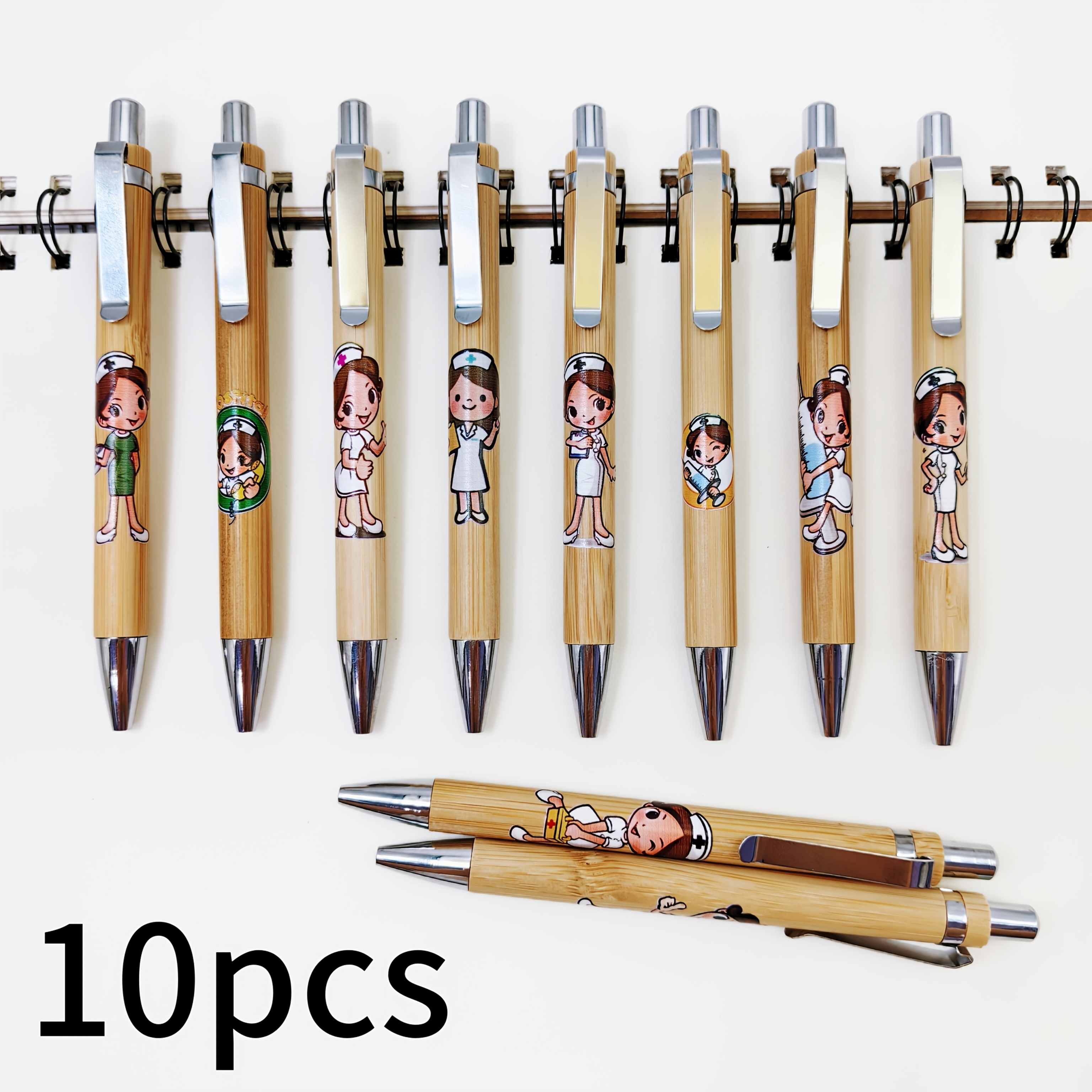 10pcs Nurse Theme Ballpoint Pens, Ballpoint Pens, Day Click Gift Pens