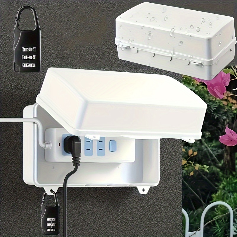 

Waterproof Outlet Cover - Splash-proof Bathroom Plug Protector, Weatherproof Power Strip & Extension Cord Case