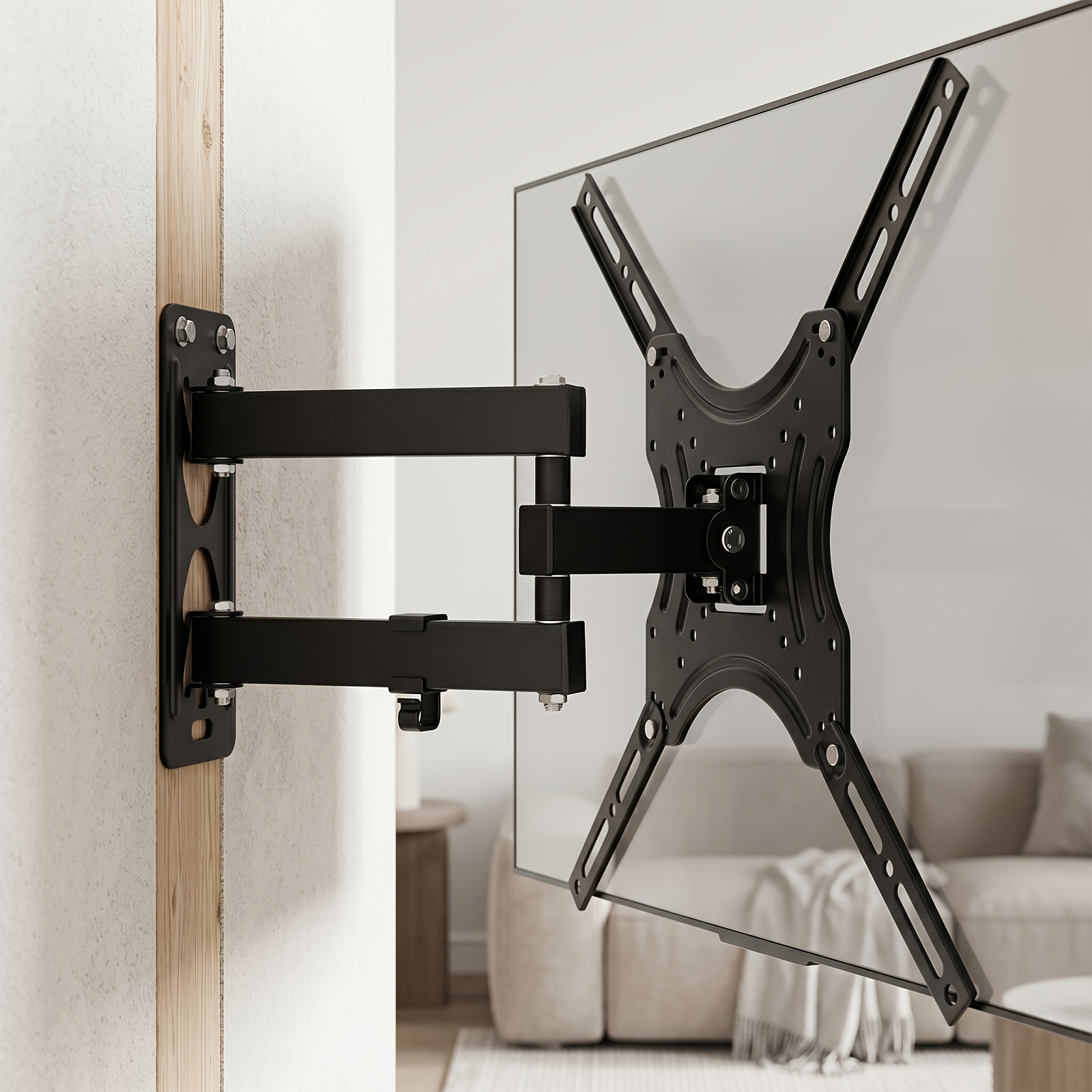Adjustable Rotating Tv Stand, Suitable For 14-27 Inch/14-42 Inch/32-55 Inch Tvs, , Wall-mounted Design, Space.