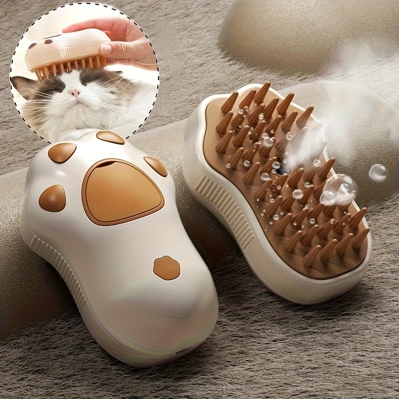 in pet brush: electric steam brush comb massage tool Temu Canada