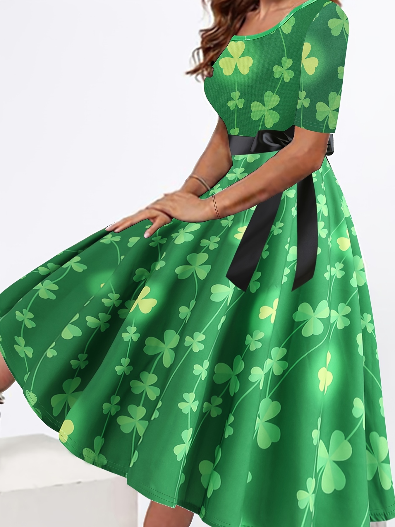 size print dress elegant Temu Australia - Main Image