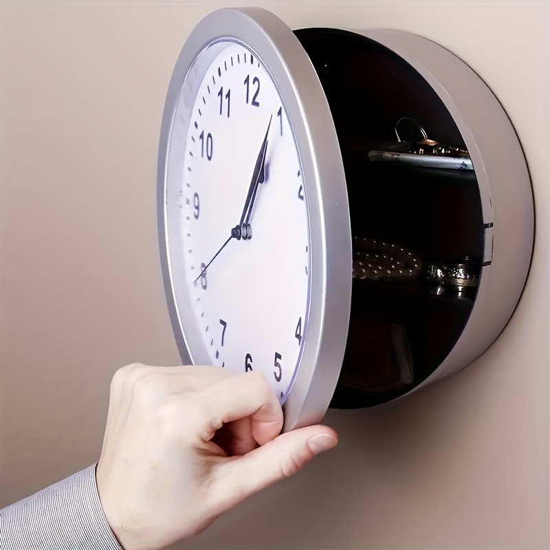 TEMU [secret Coin Safe] Multi-functional Secret Coin Safe - Silent Non-ticking Clock, Storage Space For Hiding Cash, Jewelry, And Secure Safe, Home