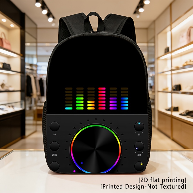 TEMU Broadcaster, Lightweight, Large-capacity Unisex Backpack With Adjustable Shoulder Straps, Side Pockets, Suitable For Casual Wear, Commuting, And