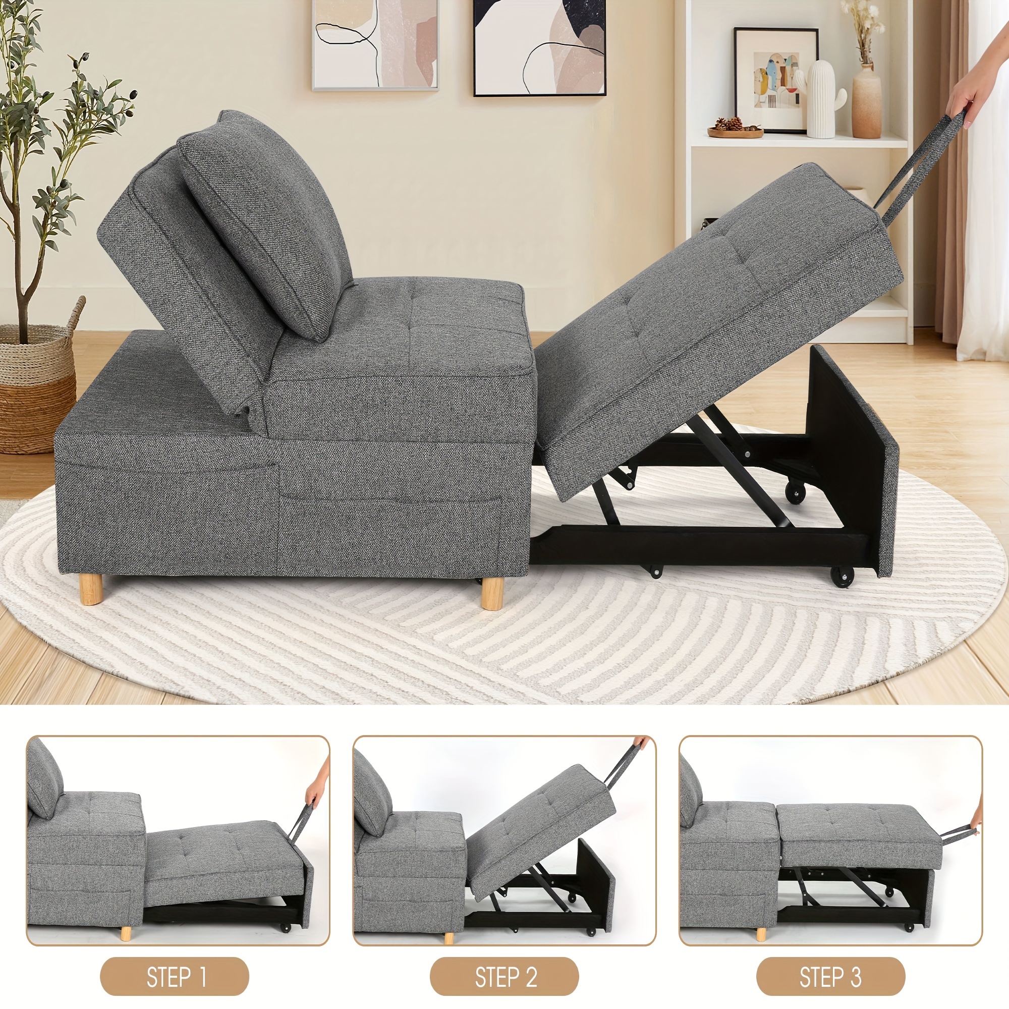 convertible sofa bed 4 in 1 sleeper sofa chair bed 6 Temu