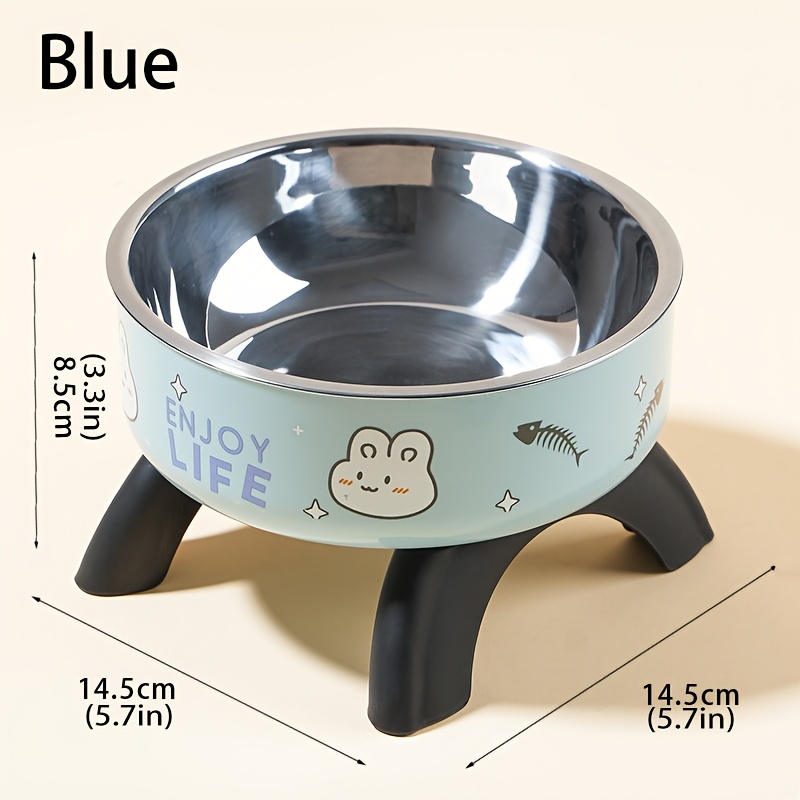 TEMU 【転がしにくい】ステンレス製ペットボウル - 小型犬・猫に最適！水やり・食事に。滑り止め設計、かわいい柄おしゃれ。