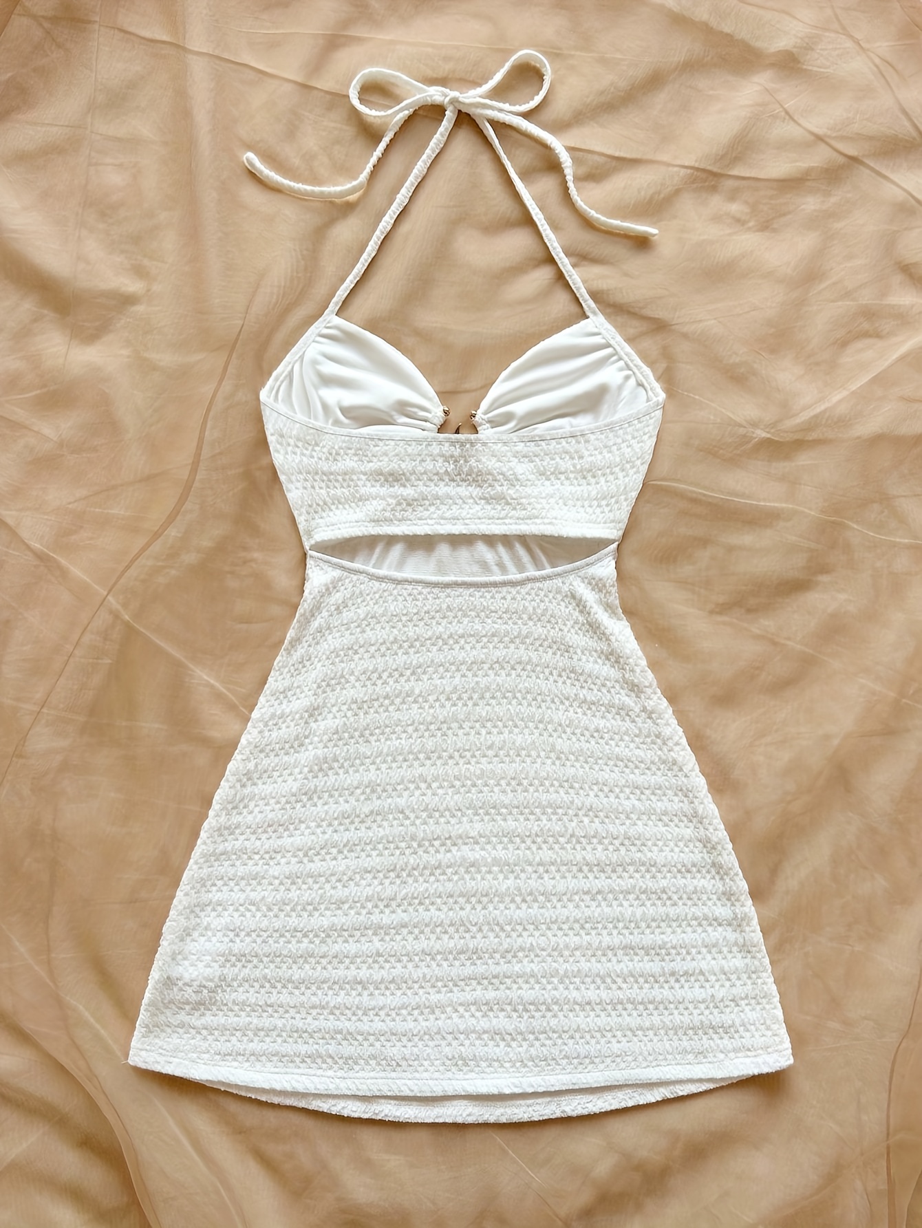 v neck metal embellished lace backless textured - Temu