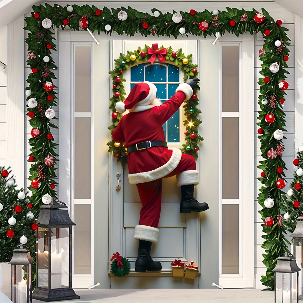 

Christmas - 35.4" X 72.8" Polyester Frame Decoration, & - Decor, Christmas Decor