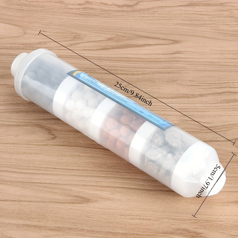Transparent Weakly Alkaline Rice Stone 4-in-1 Multifunctional Mineral Filter Cartridge, Straight Tube Mixed Filter, Increasing Ph And