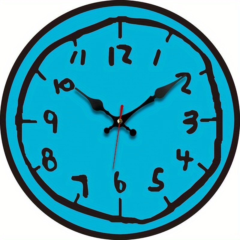 TEMU Reloj de Pared de Madera Silencioso Moderno - Diseño Digital Artístico, Sin Sonido de Tic Tac, para Decoración del Hogar y Regalos