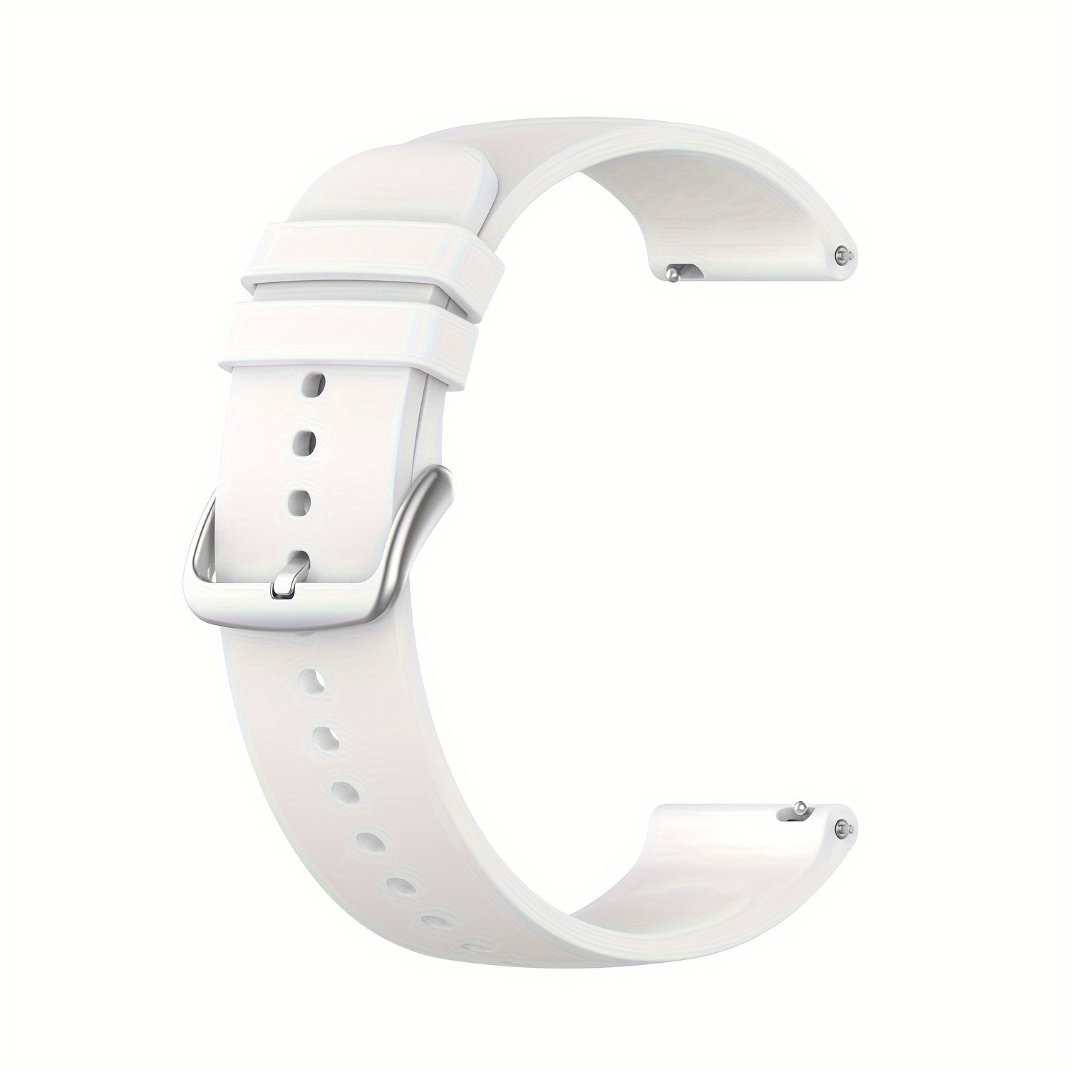 Para Amazfit GTS 4 20 mm Correa de reloj de silicona con cierre magnético  plegable (blanco