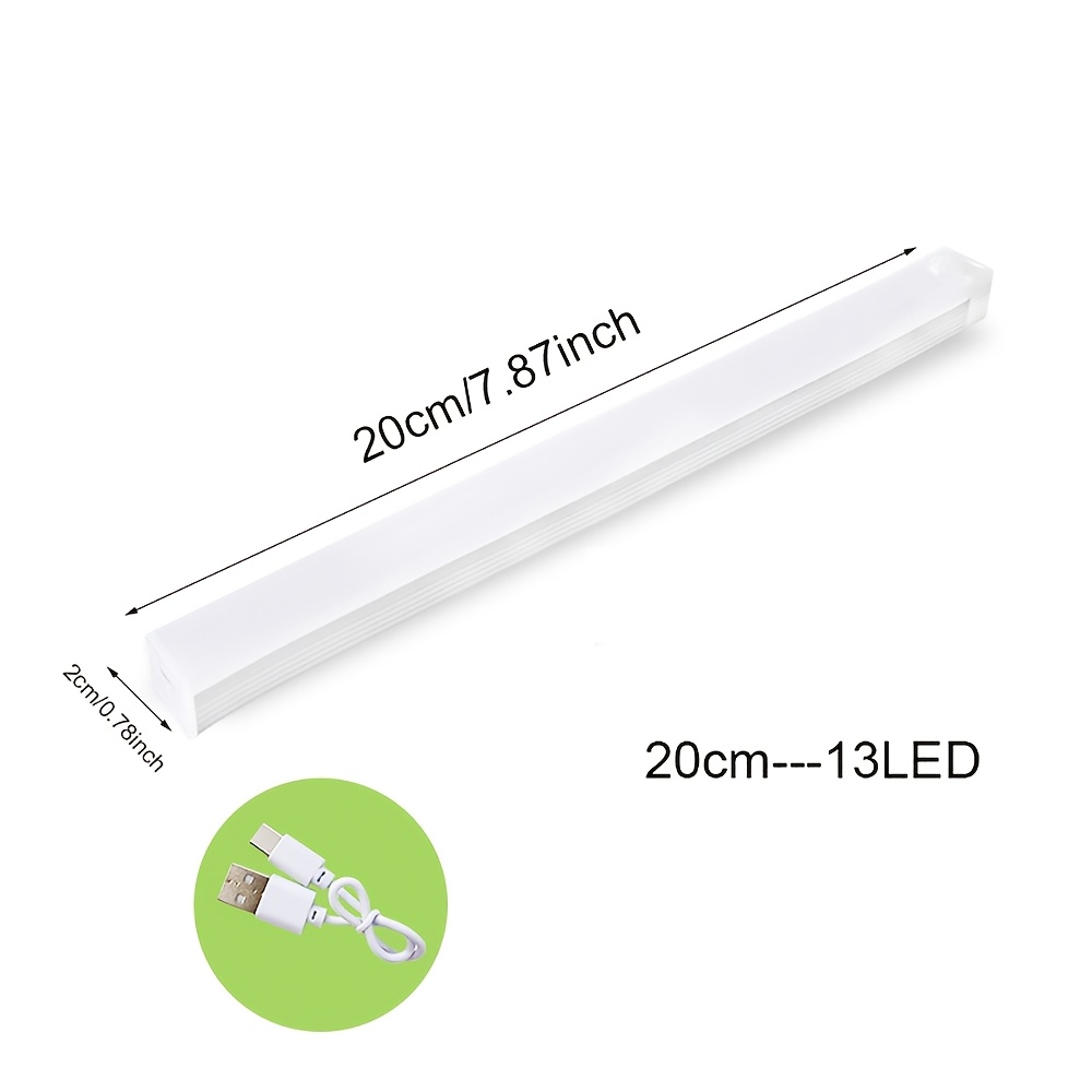 1pc Warm 10//50cm Motion Sensor Night Light,wireless Type C Rechargeable Lamp For Kitchen Cabinet Bedroom Wardrobe Staircase Light