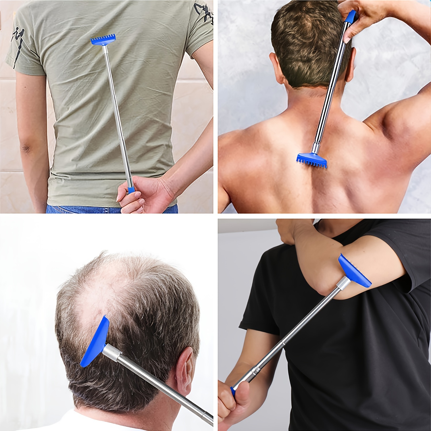 extra long stainless   scratcher portable telescoping massage tool for men women ideal stocking stuffer with gift bag Product details 2