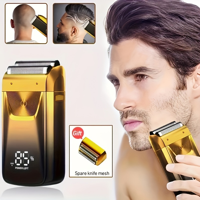 

Electric Foil And Bald Shaver 2-in-1 Shaver For Men Popup Beard Trimmer Men's Beard Shaver For Hair Cutting Father's Day Gift