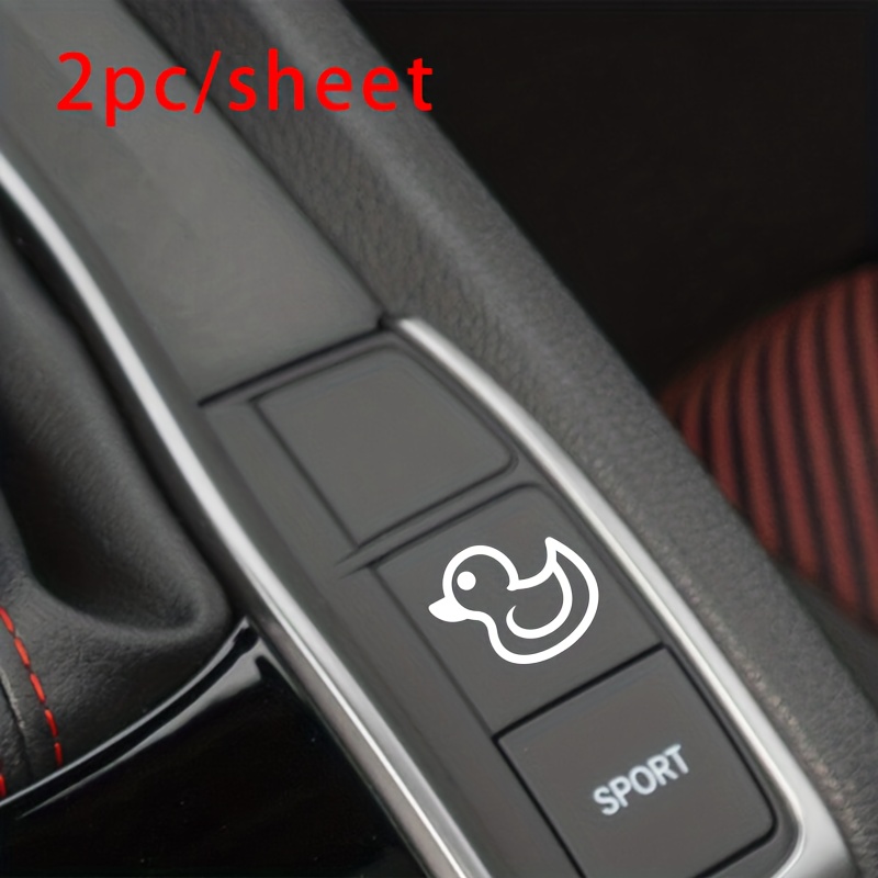 2pcs sheet duck vinyl car button stickers car decoration fantasy artwork durable vinyl decorative stickers   stickers car enthusiasts  