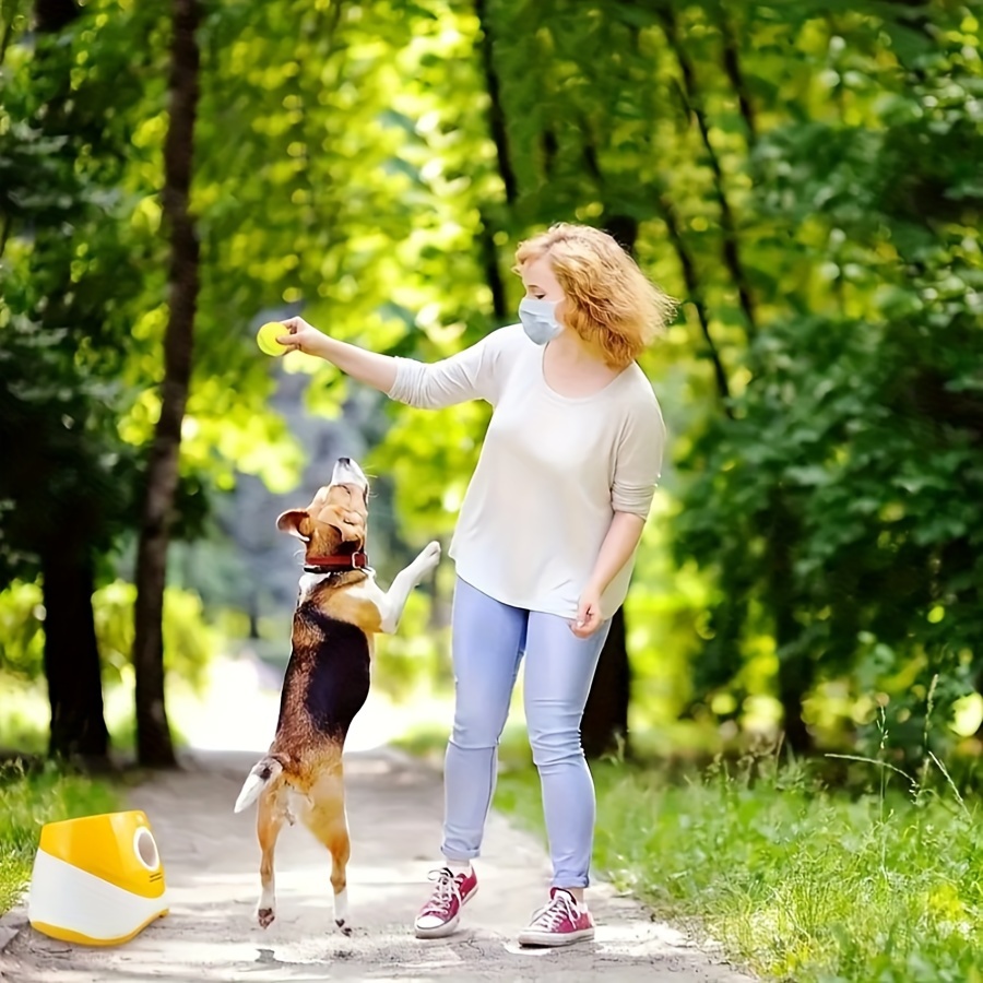 Automatic Dog Ball Launcher Interactive Tennis Ball Thrower - Temu 