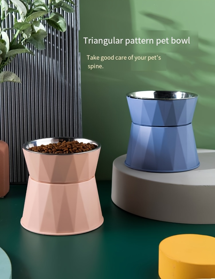 anti   and anti skid stainless   bowls high legged elevated bowls that protect the neck dog food   cat bowls cat food bowls with an elevated design to protect the cervical spine pet supplies Product details 0