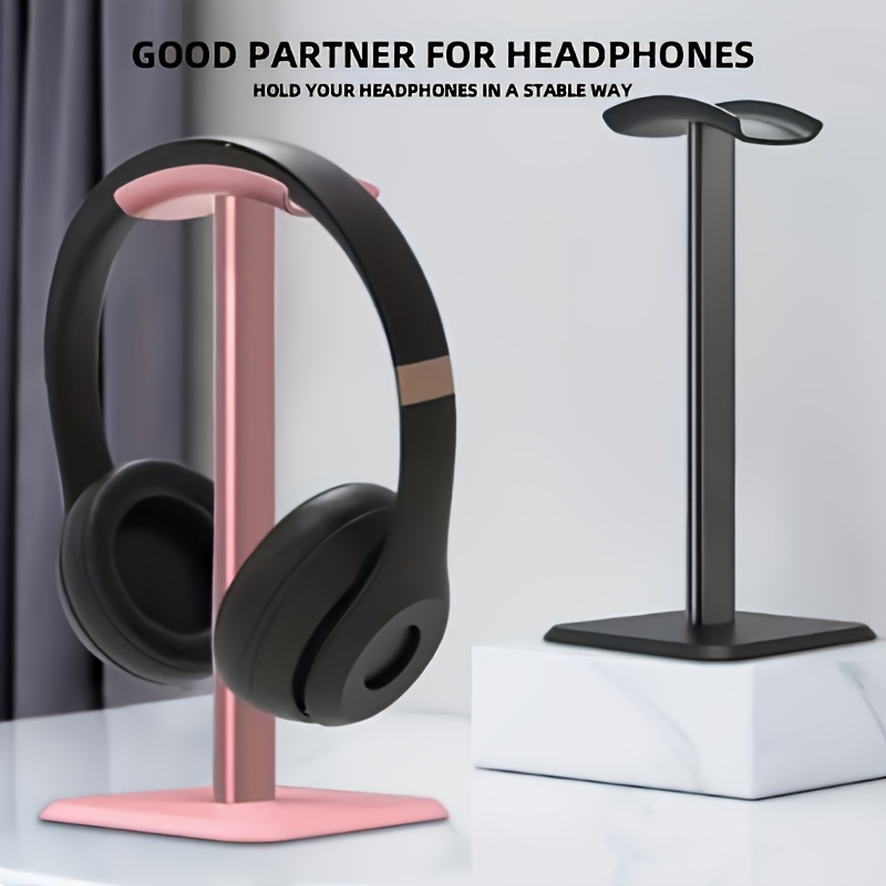 

Premium Aluminum Headphone-camber-shape Design, Stable Solid Base, Fits All Gaming Headphone&music Earphones-white Black