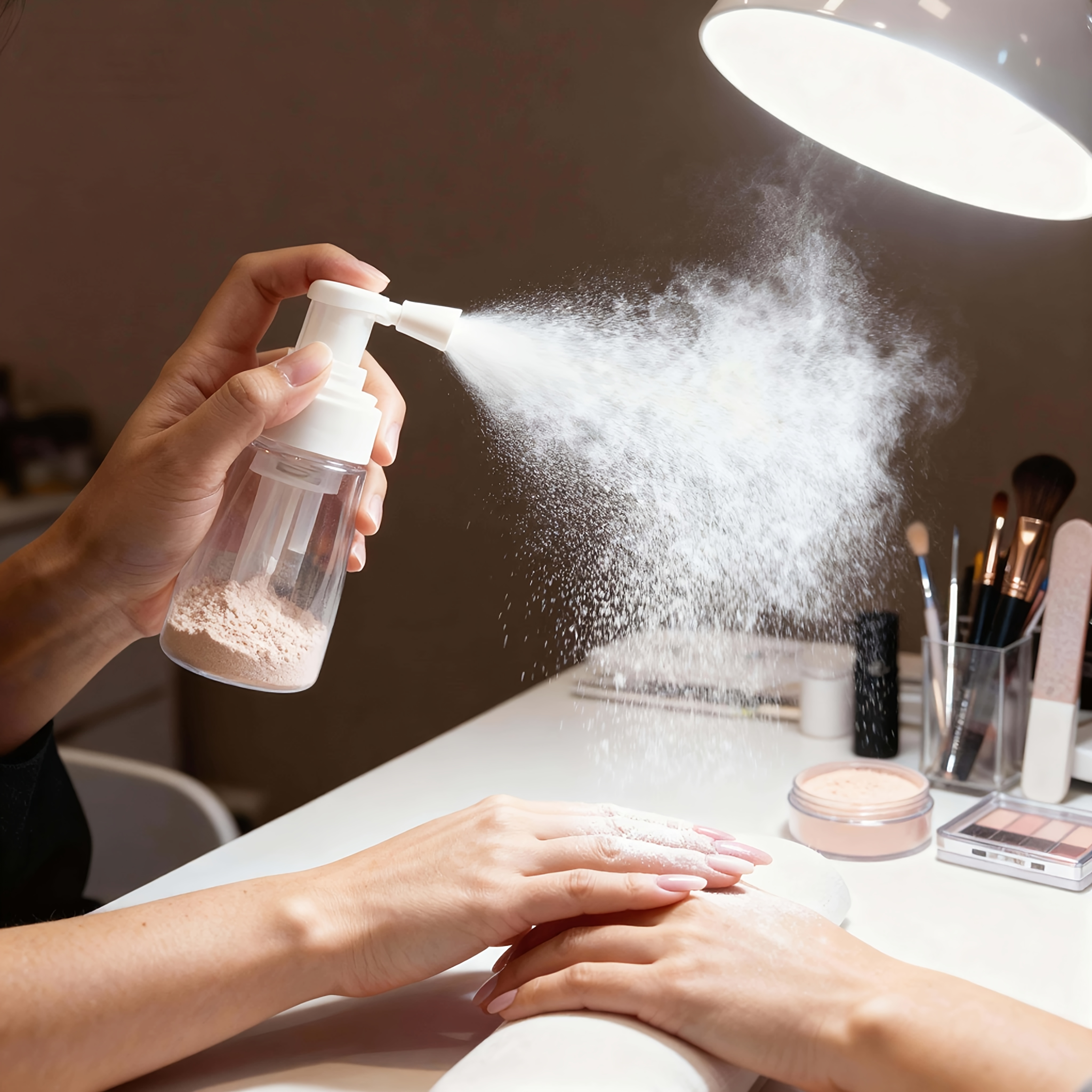 TEMU 180ml Plastic Powder Spray Bottle, Anti-clogging Powder Dispenser, Talcum Powder & Setting Loose Powder Bottle, Kitchen Chili Powder & Seasoning