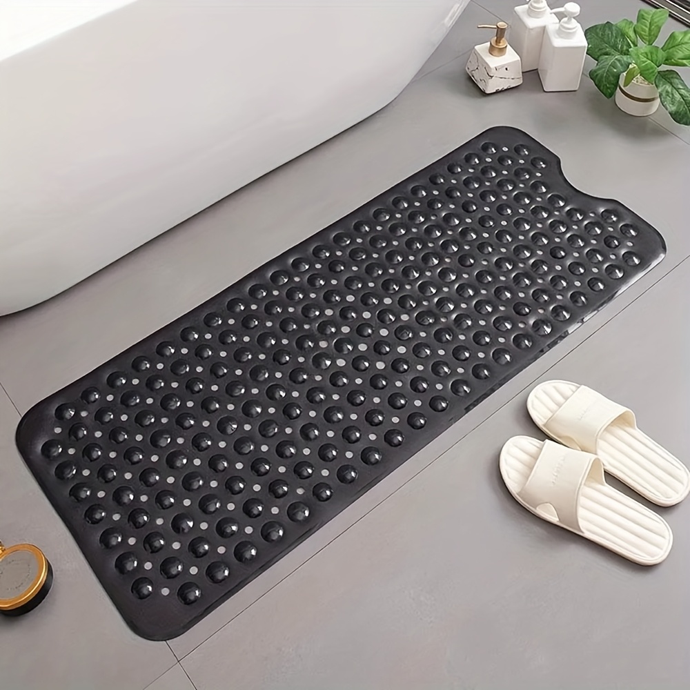 Alfombra Antideslizante Para Bañera O Ducha, 40x16 Pulgadas, PVC Sin BPA, Diseño Con Flores, Lavable A Máquina
