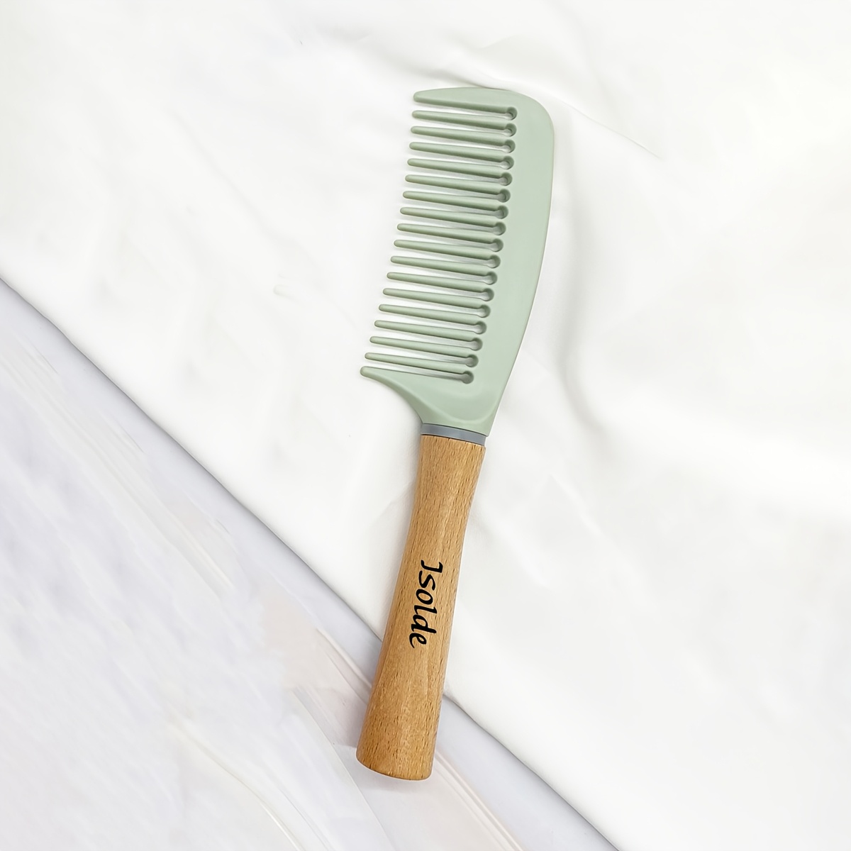 TEMU personalizzato Kh da 1 pezzo con base ergonomica e cuscino massaggiante - Districante a larghi a tutti i tipi di capelli, in plastica ad