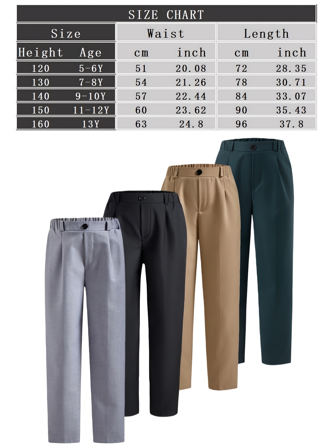 boys straight leg school pants formal trousers   back to school for outdoor