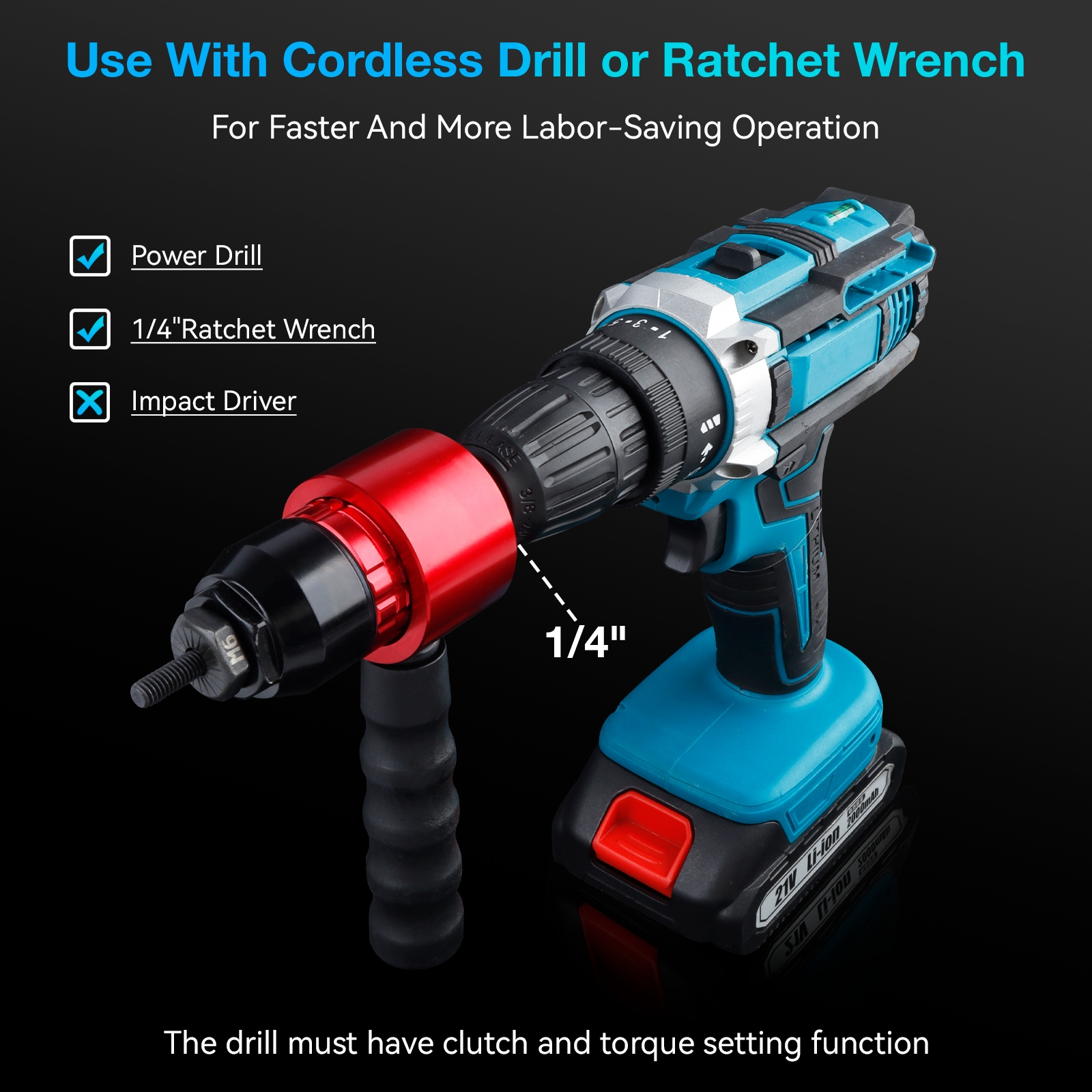 inch metric rivet nut gun set household cordless electric Temu