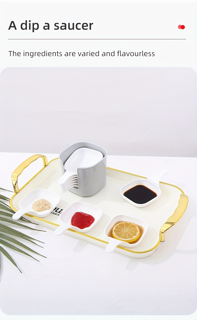 7pcs/set, Sauce Dish, Food Sauce Dish, Dipping Dish Set, Food Storage And Container, Steak Sauce Plate, Seasoning Dish, Cheese Sauce Bowl, Fruit Dish, Snack Dish, Creative Tomato Sauce Plates, Dipping Dish, Kitchen Supplies, Kitchen Accessories