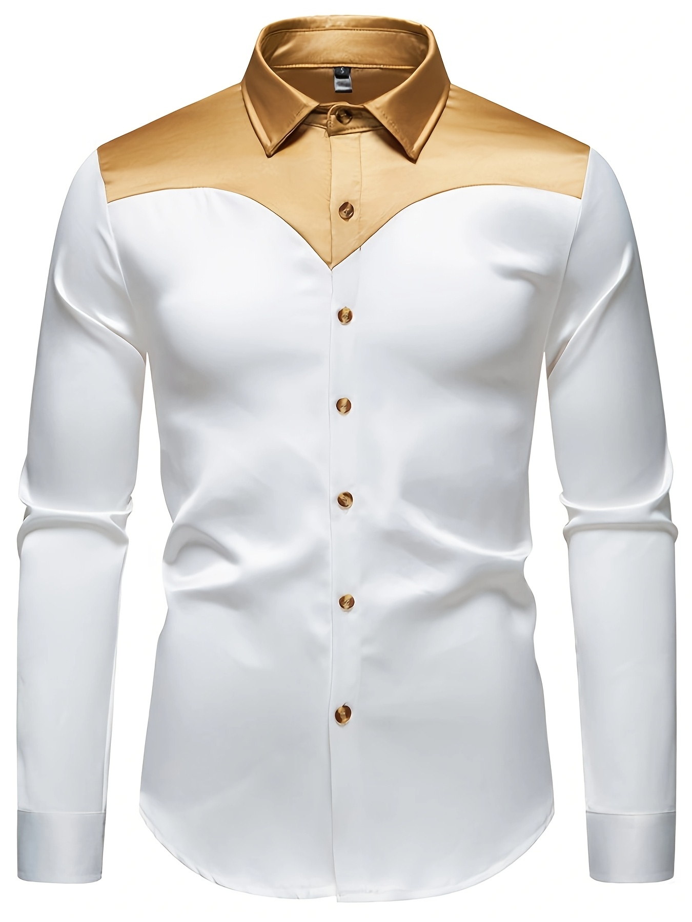 chemise décontractée à manches longues homme blanche col Temu Canada