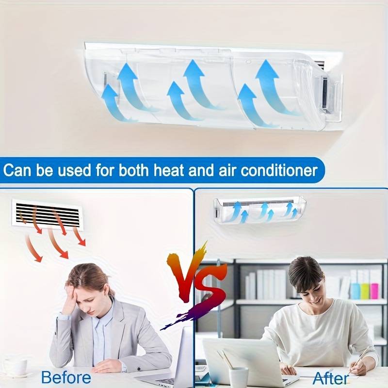 Déflecteur De Vent Pour Climatisation Centrale - 82 Cm, Suspension Plafond, Pour éviter Le Soufflage Direct, Améliorer La Diffusion D'air Froid/chaud