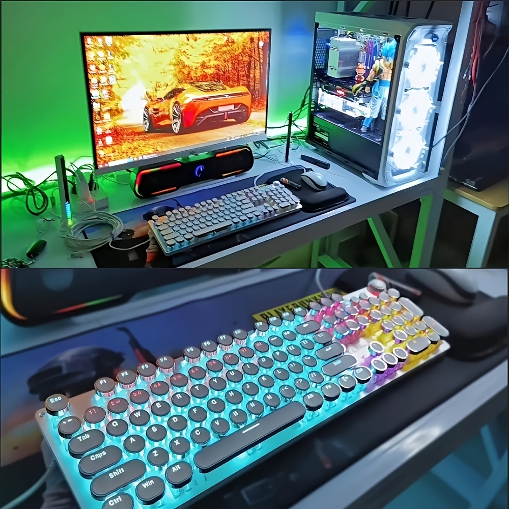 Clavier gaming mécanique eweadn style machine à écrire rétro_voghion.com