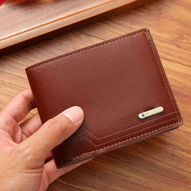 1pc Men's PU Leather Wallet, Large Capacity Vintage Wallet, Ideal Gift For Dad Or Grandpa