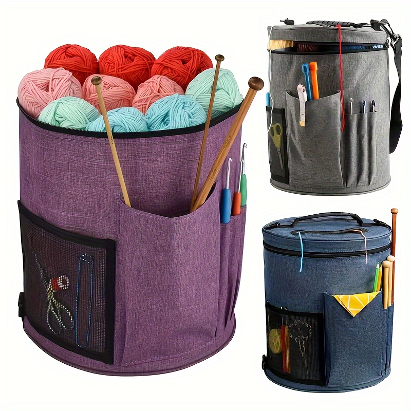 

Crochet & Knitting Bag - Portable Crossbody Organizer For , Manuals & Accessories - For And Wives - In , Purple, ,