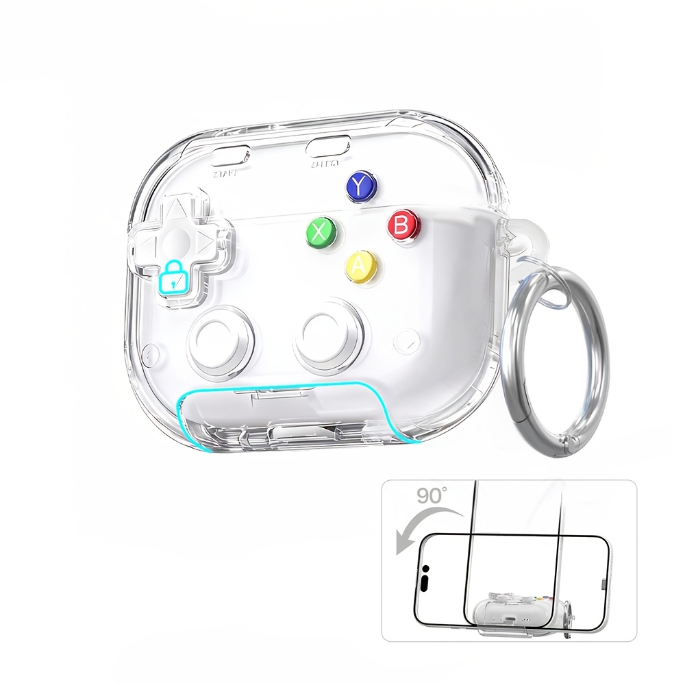 TEMU Étui de protection transparent de console de jeu, compatible avec Airpods 5/4, étui de protection antichoc pour /Pro 2