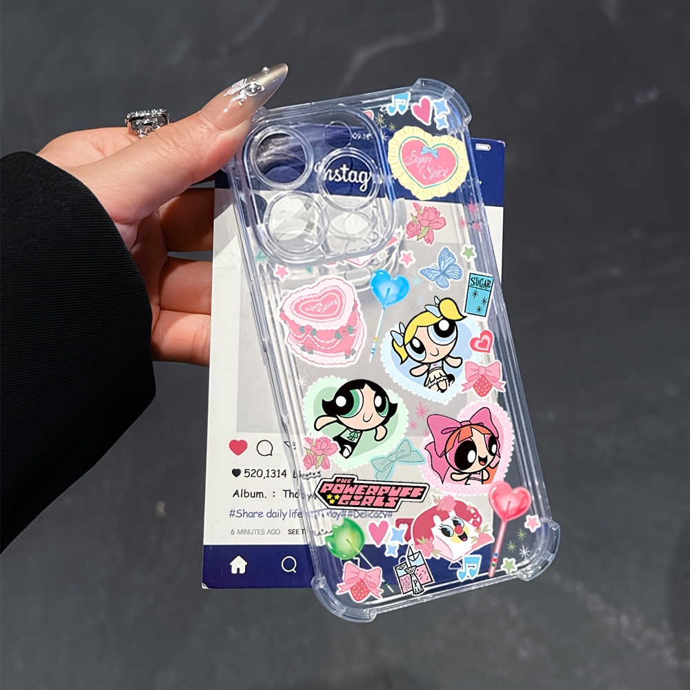 TEMU Phone Case: Wb Fun Bubblegum Girl The Powerpuff Girls Phone Case Suitable For Iphone 17 17e 16e 16 15 14 13 12 11 Mini Pro Max Xr Xsmax 8 7 Plus
