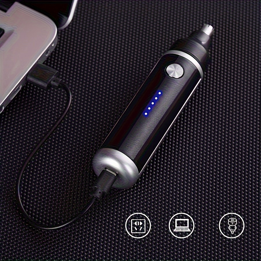 Electric Nose and Ear Hair Trimmer, Painless Eyebrow & Facial Hair Removal, USB Rechargeable with 500mAh Lithium Battery, Compact Design for Men and Women, Father's Day Gift