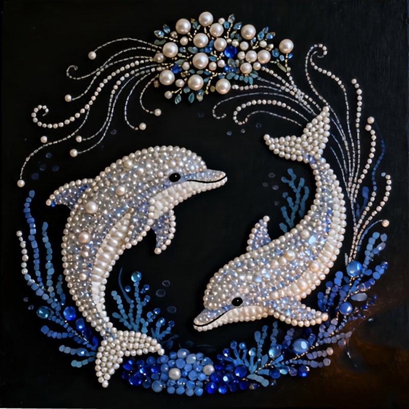 TEMU Kit de Peinture Diamant Perle Océan , Sac de Matériel Complet , Cadeau Esthétique Haut de Gamme, Peinture Décorative à Coller Soi-