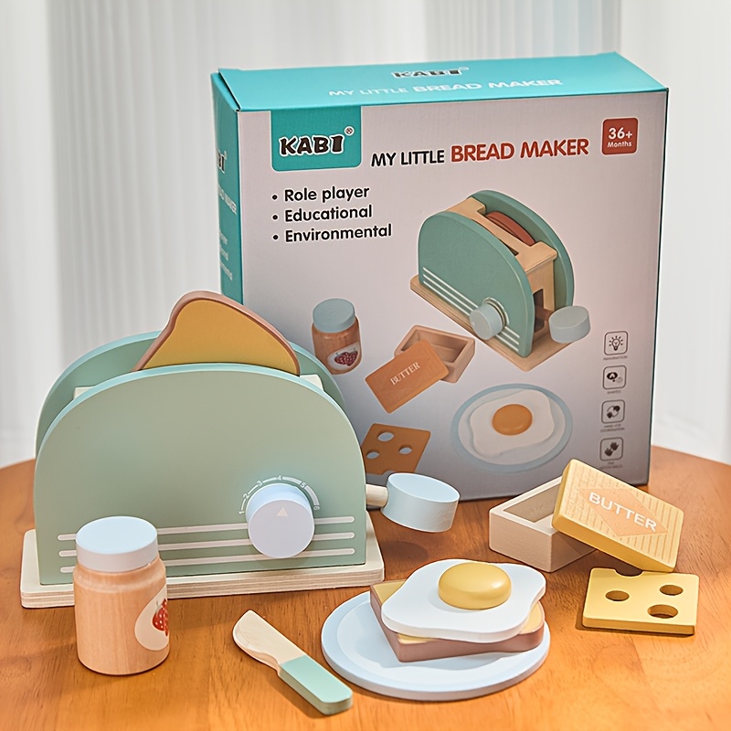 Image of Kids Role Playing Game Wooden Afternoon Tea Set Kids Kitchen Toy Newest Afternoon Tea Food Toy