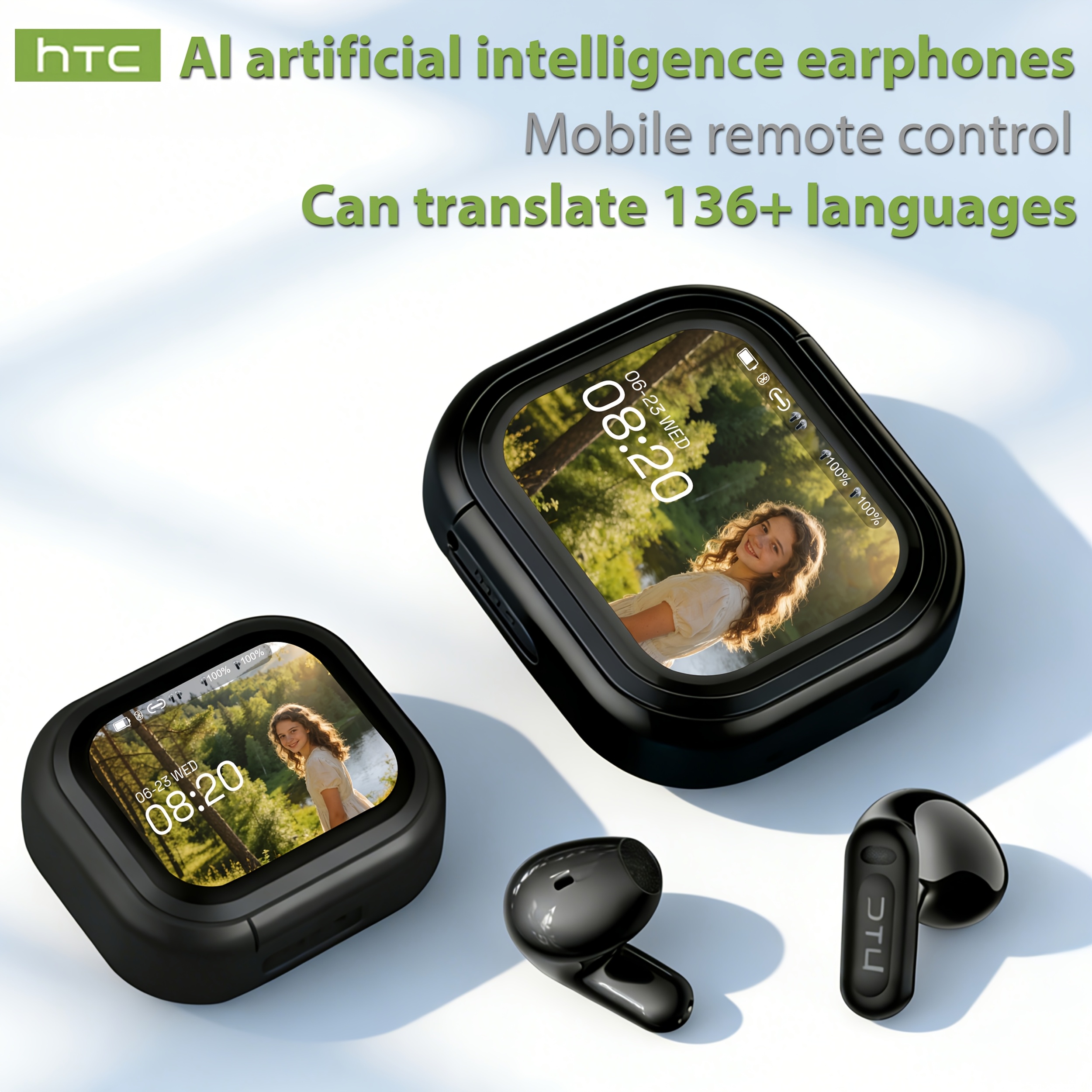 TEMU Écouteurs intelligents à en AI Modèle 2026 | bidirectionnelle, compatibles iOS et Android, fil V6.0 à faible latence, suppression active du