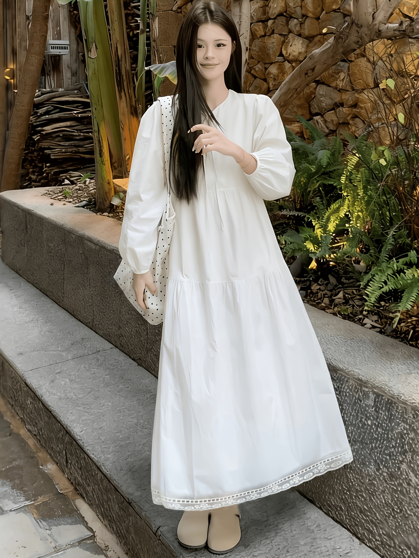 shirt dress korean style dopamine long sleeve white elkprints