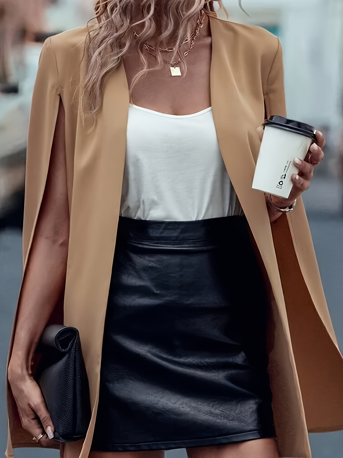Elegant Open Front Cardigan for Women - Chic Solid Color Shawl Coat with Lantern Sleeves, Lightweight Polyester Blend, Perfect for Casual or Formal Occasions