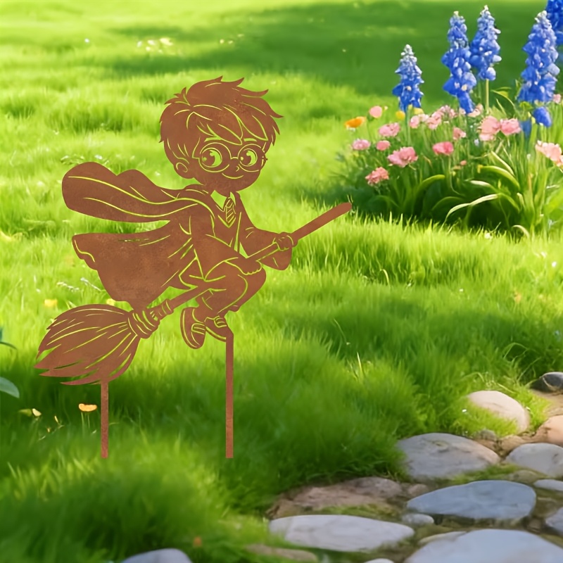 E-shop 2D Flach, [2D Flach] 2D Flach . Logo Vintage Metallschild Gartendekoration, freistehende Außendekoration, keine Stromversorgung erforderlich,