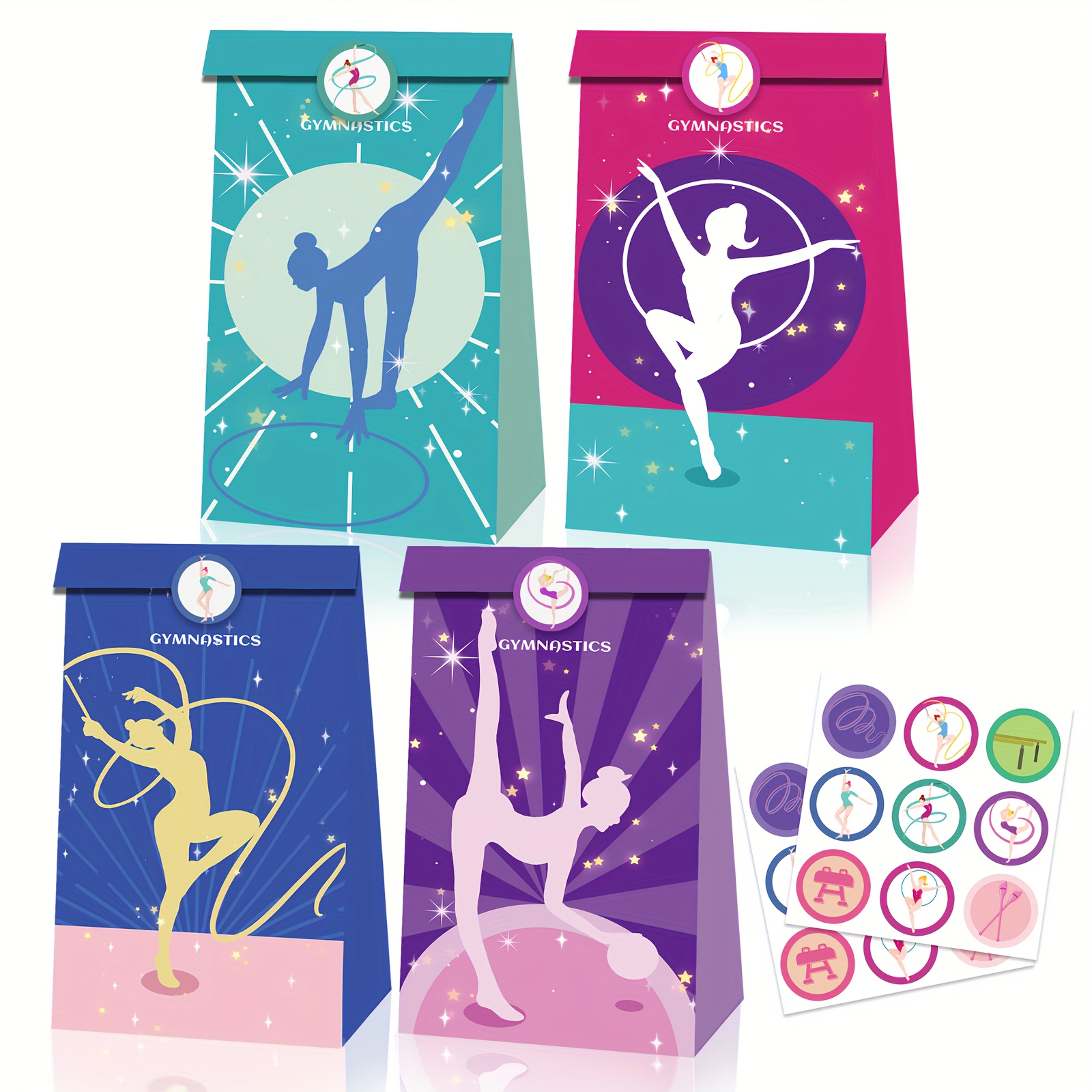 HJKLONE Gymnastics Drawstring Bag Gymnastics Backpack Gymnastics Party Favor Bag Team Gifts Bag (Pink,1Pcs) | Drawstring Bags
