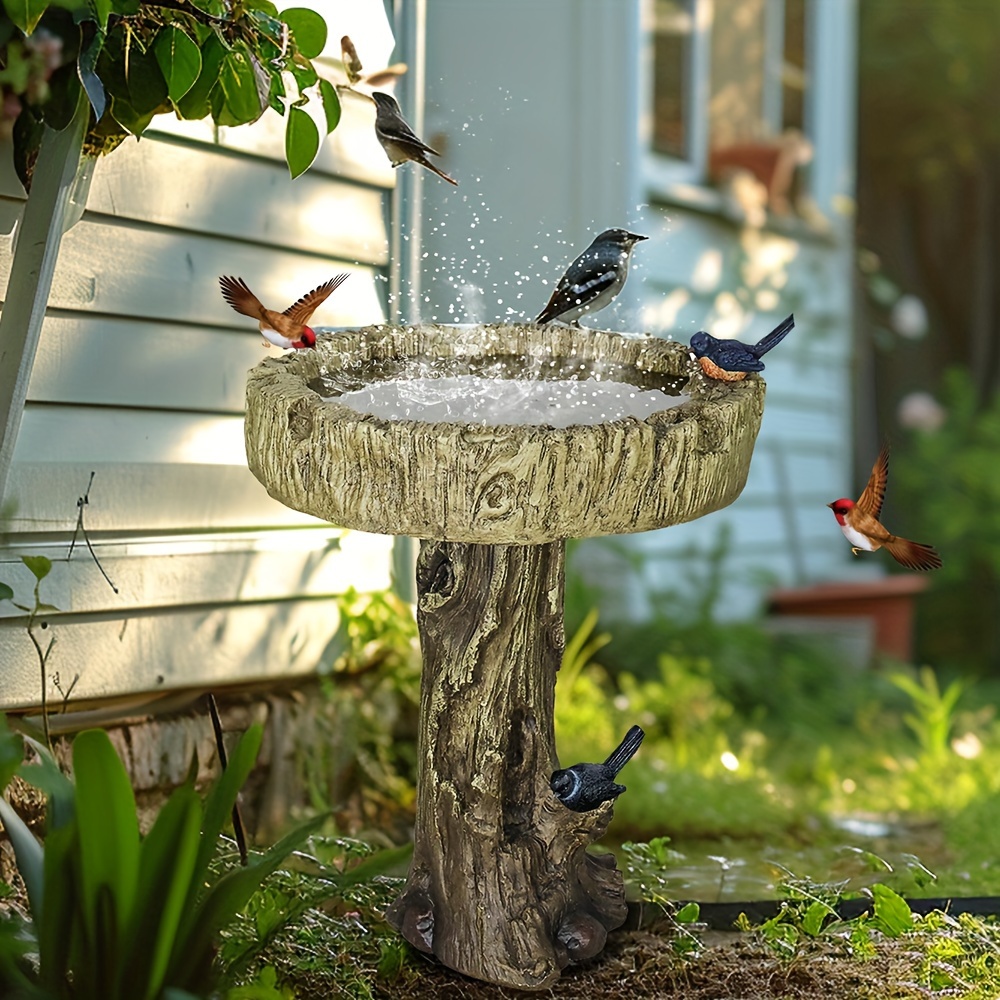 Bird Baths For Garden Concrete Modern Outdoor Standing Birdbath Courtyard Bird Feeding Supplies