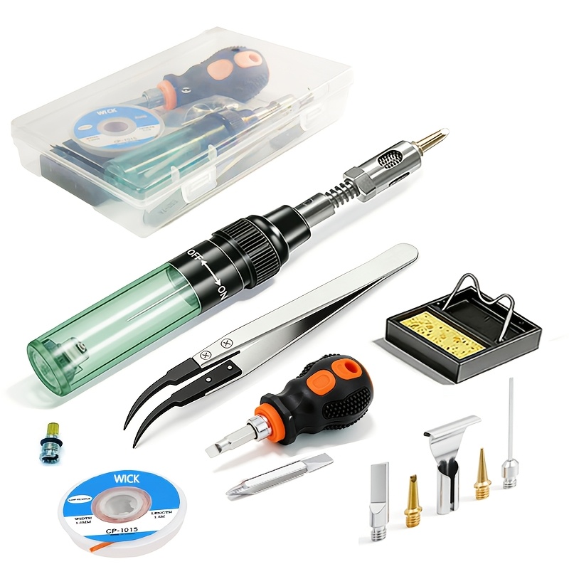 TEMU Portable Soldering Iron Kit With Full Set Of Replaceable Soldering Tips, A Soldering Tool Set And Repair Tool Suitable For Hobbyists And