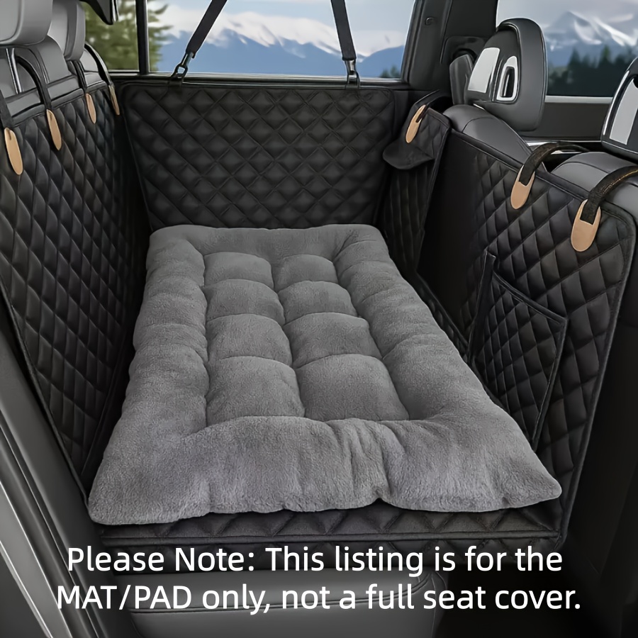 Image of Extra Large Plush Car Dog Bed Mat, Thickened Dog Bed Sofa Cat Nest Dog Cage Pad, Suitable For Suv Sedan Truck - Safe Rear Seat Travel Accessory, Fits Small Medium Large Cats And Dogs