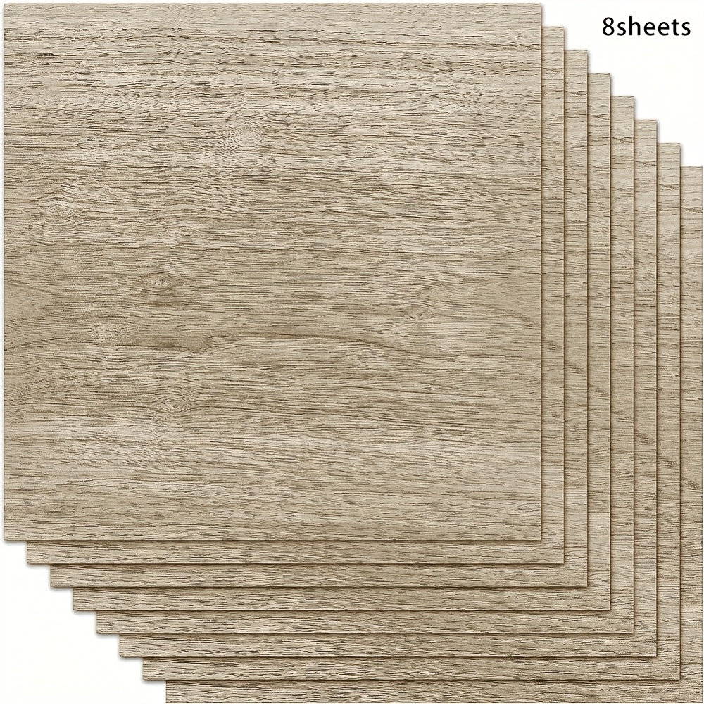 1bag 8sheets Walnut Wood Sheet 30x30cm Square Hardwood Veneer Boards For Wood Craft .5mm