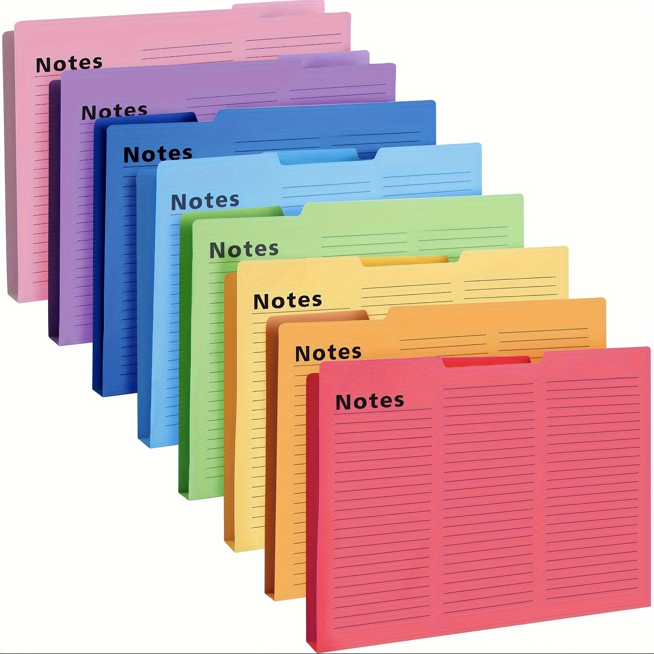 

16-piece Manila File Folders In Assorted Colors - Durable Paper Document Organizer For Office And Home Storage, 11.5x9.6 Inches