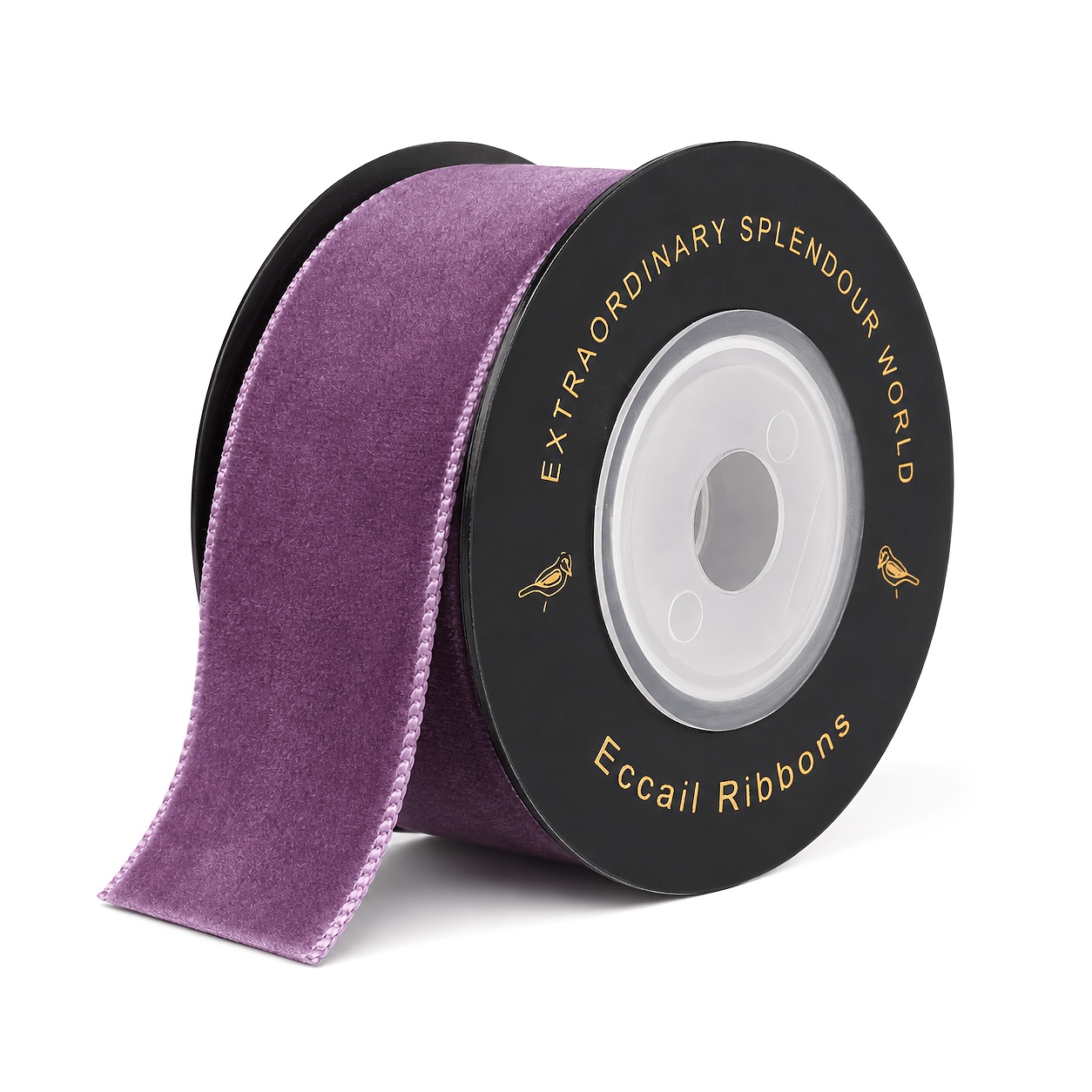 TEMU Nastro di velluto ,5 cm/0,98 pollici in 3 colori: blu sbiadito, viola maugh, marrone , nastro autunnale per il Ringraziamento per confezioni